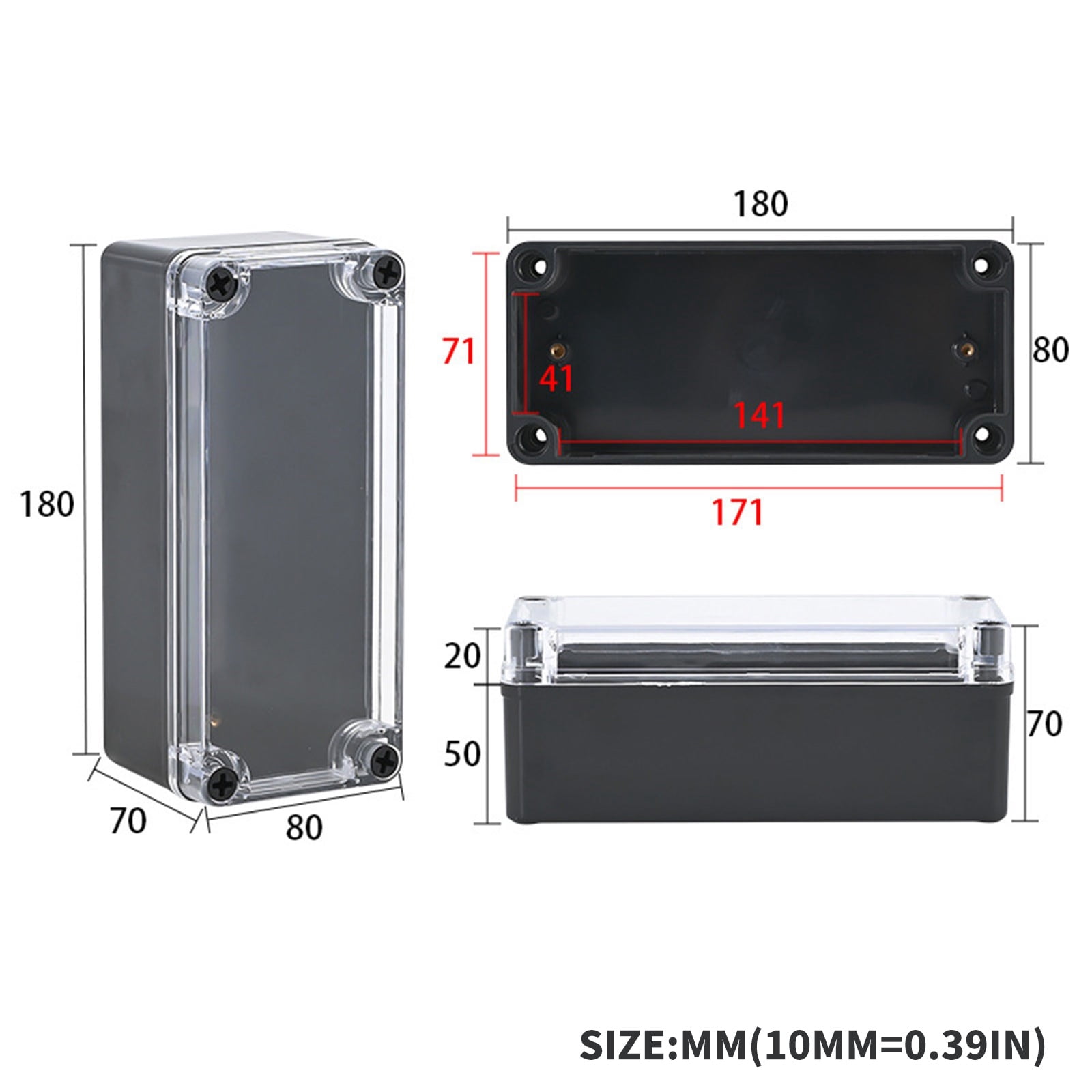 Waterproof Power Case Junction Box Dustproof Electrical Project Box Enclosure Case Outdoor Electrical Connection Boxes