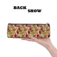 thumbnail image 3 of Xecao Colored Large Mushrooms and Leaves Print Leather Pencil Case -Stationery Bag Pen Holder for Work & Office, 3 of 5