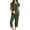 01-Army Green, variant on DJskiyers Pajamas for Women Short Sleeve Pajama Sets Loose Loungewear with Pockets Comfort Pjs Top and Capri Pants