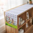 thumbnail image 6 of Table Runners 72 Inches Long Dress Scarves, Easter Bunny Farmhouse Kitchen Table Runner, Coffee Tablerunners, Cute Rabbits Chickens Flowers Rustic Purple Plaid 14x72 Inch, 6 of 9