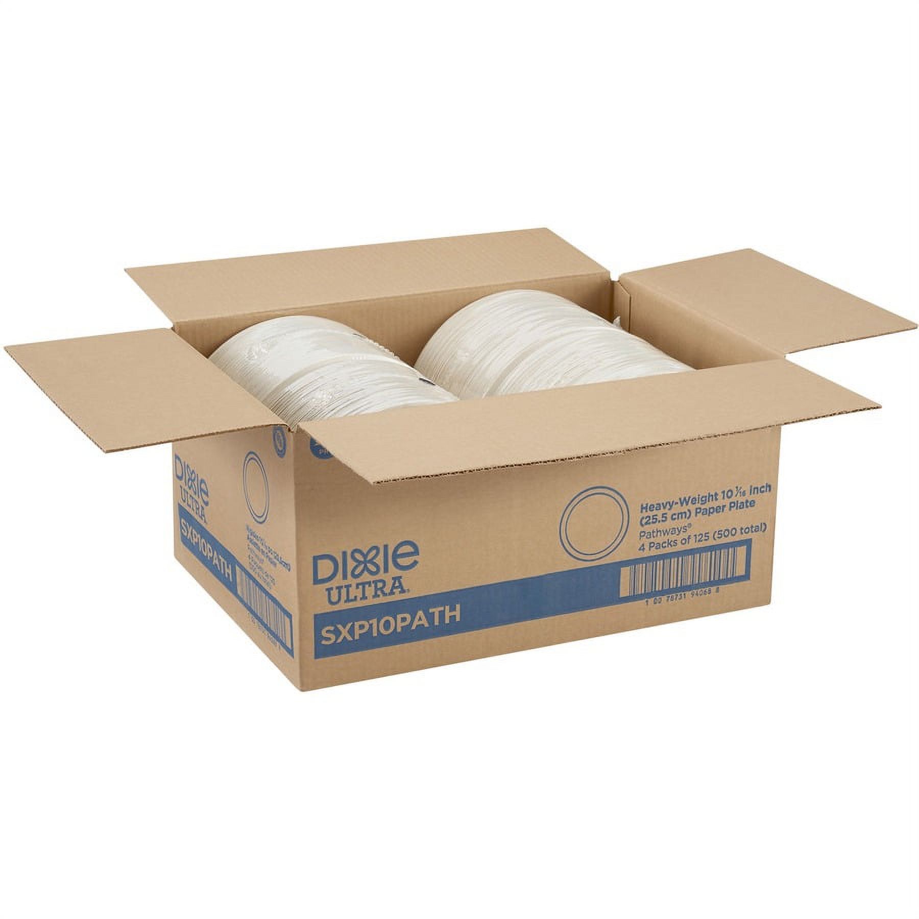 Dixie Ultra® Pathways Heavyweight Paper Plates By Gp Pro - 125 / Pack - Microwave Safe - White - Paper Body - 4 / Carton