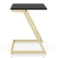 thumbnail image 3 of Furniture of America Cornica Metal Writing Desk with USB in Black and Brass, 3 of 6