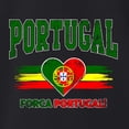 thumbnail image 3 of Wild Bobby Portugal Flag Heart Forca Portugal Graphic | Women's Novelty T-Shirt | Soccer Football Fan Game Day Gift for Her Unisex Men Tee, 3 of 5