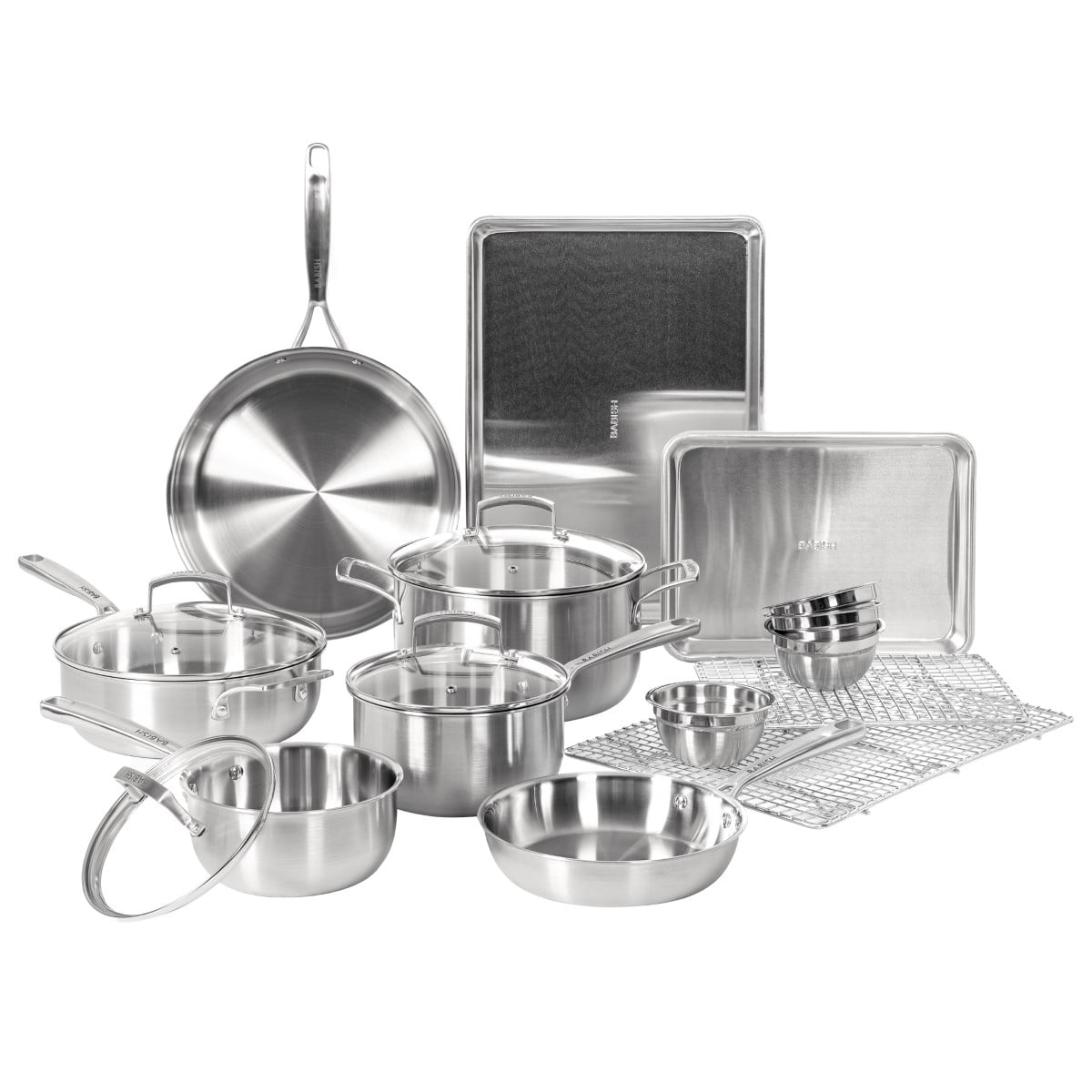 Babish 18Piece Stainless Steel Cookware Set