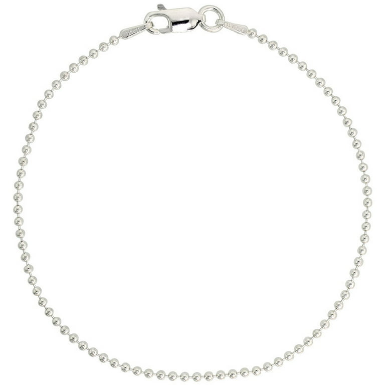 Bead Pallini Ball Chain Necklace 1.8mm Sterling Silver