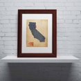 thumbnail image 3 of Trademark Fine Art "California Map Denim Jeans Style" Canvas Art by Michael Tompsett, White Matte, Wood Frame, 3 of 4