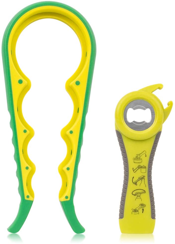 Jar Opener, 4 in 1 Jar Opener for Seniors with Arthritis, 5 in 1 Jar