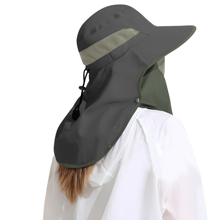 REDESS Nylon Sun Hat with Chin Strap, Foldable UV Blocking 