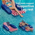 thumbnail image 6 of XtremepowerUS Floating Chaise Pool Lounger USA Patriotic Padded Large for Adults Headrest, Backrest, Footrest & Cupholder (American Flag), 6 of 6
