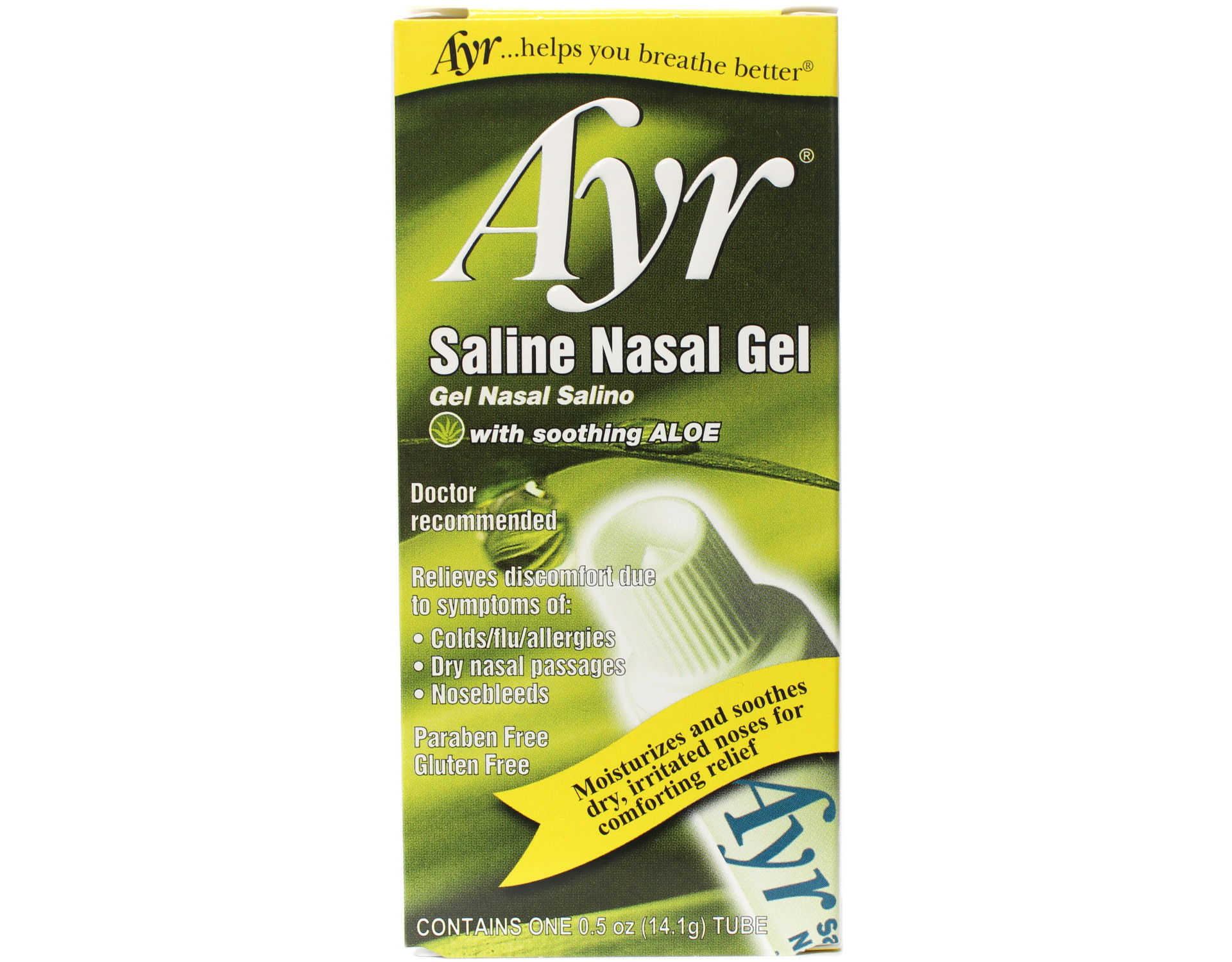 Ayr Saline Nasal Gel, With Soothing Aloe, 0.5 Ounce