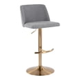 thumbnail image 4 of Toriano Adjustable Bar Stool, Gold Bar Stools, Bar Chairs, Swivel Bar Stools, Bar Stools Set of 2, 4 of 6