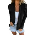 thumbnail image 2 of HongQid Women's Velvet Suit Blazer Jacket Casual Office Work Long Sleeve Pockets Tailored Jacket Coat Blazer, 2 of 6