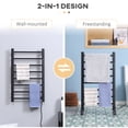 thumbnail image 4 of HOMCOM 8-Bar Wall Mounted & Free Standing Plug-in Electric Towel Warmer, Black, 4 of 10