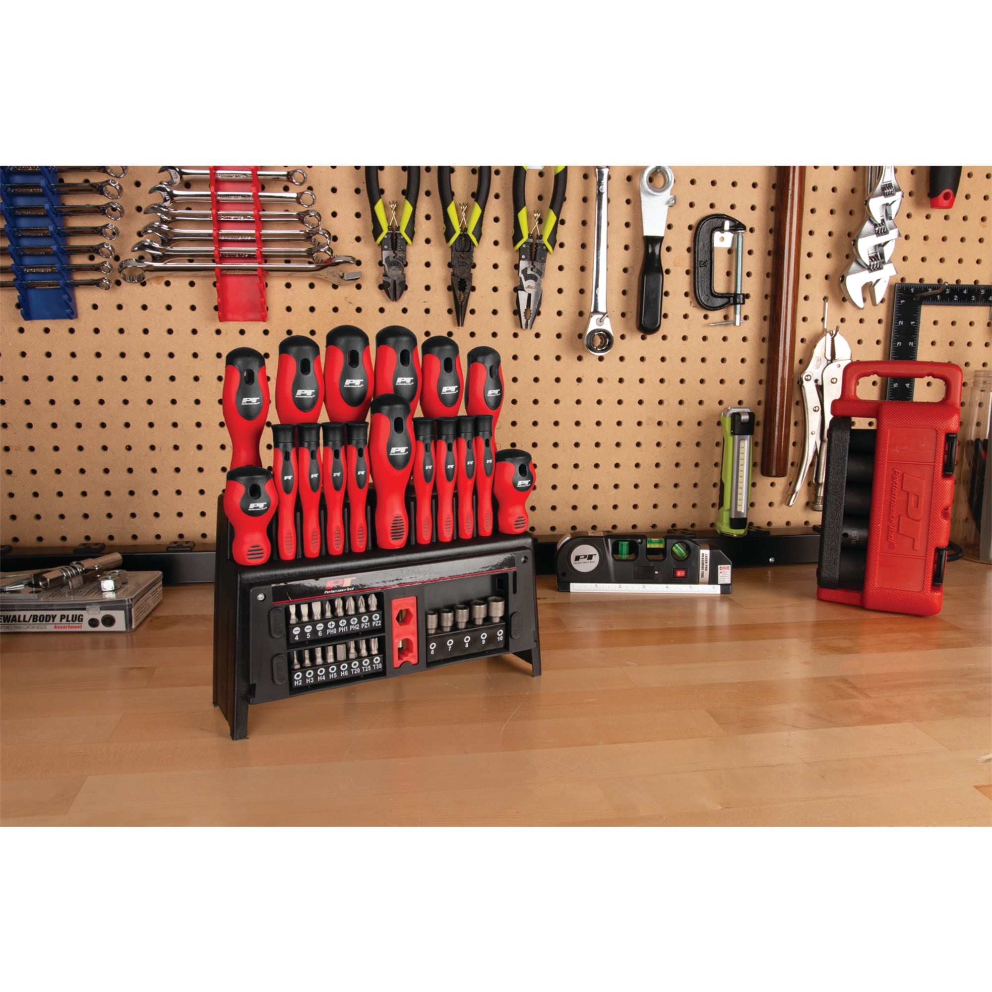 Performance Tool W1727 39-Piece Screwdriver Set with Rack