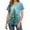Sky Blue, variant on LHVUOA Women's Printed Scrubs Top Professionals Nurse Workwear Uniform Breathable Plus Size V-Neck Short Sleeve Work Blouse Loose Tunic Shirt with Pockets
