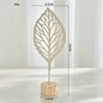 thumbnail image 4 of Sinkoo 6Pcs Metal Leaf Iron Ornament Creative Modern Desktop Decor, Ginkgo Olive leaf, for Living Room, Hotel, Office, Bedroom, Bookshelf, Unique Household Ironwork Craft (White), 4 of 7