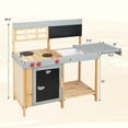 thumbnail image 3 of Gymax Kids Kitchen Playset Toy Outdoor Wooden Kid's Play Kitchen for Girls Boys 3+, 3 of 9
