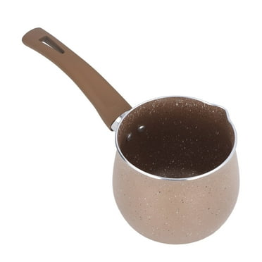 Milk Pan, Warmer Coffee Pot Food Grade Non Stick Single Handle Aluminum Alloy For Gravy Chocolate Tea Brown