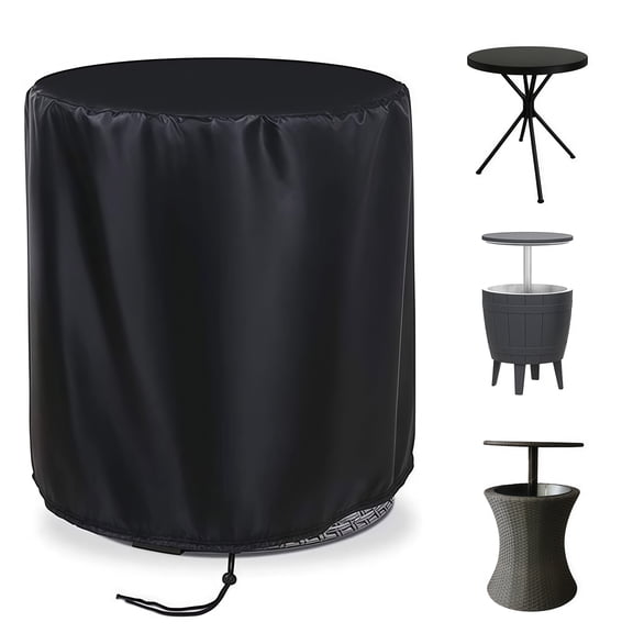 Round Patio Table Cover Round Patio Furniture Covers Outdoor Furniture Covers Waterproof Table Chair Set Cover Dustproof Bistro Couch Coffee Picnic Protection Outdoor Indoor