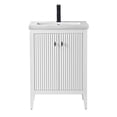 thumbnail image 5 of Vanity Art 24" Double Door Bathroom Vanity with Sink, Freestanding Storage Cabinet with Ceramic Top, and Removable Shelve, 5 of 8