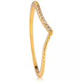 thumbnail image 1 of 14K Yellow Gold Plated Band With White Cubic Zirconia Stone Ring, 1 of 2