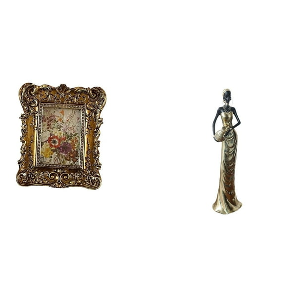 Marco de fotos,Marco de fotos retro Marco de fotos de mesa vintage,Marco de fotos adornado para colgar en la pared,decoración del hogar,Figura de escritorio,Figuritas