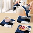 thumbnail image 5 of Navy Blue Black Grey Pot Holders for Kitchen Heatproof Potholder, 2 Pack Modern Irregular Geometric Abstract Hot Pads Multipurpose Oven Pads Cloth Potholders Trivet for Cooking and Baking, 5 of 8