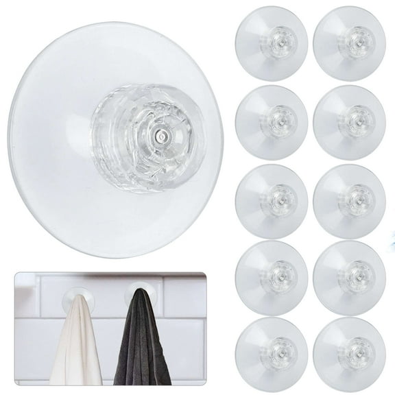 Luxtrada 10pcs Suction Cup Plastic Suction Pads Clear PVC Sucker Pads Strong Adhesive Suction Holder with Screw Nut for Car Shade Cloth Glass Bathroom Wall Door Glass Window
