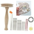 thumbnail image 2 of Wood Darning Mushroom 17 Sewing Needle and Threader for Clothing Repair, 2 of 10