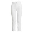 thumbnail image 4 of No Boundaries Double Button Cropped Shaping Jeans, 29" Inseam, Women's and Women's Plus, 4 of 5