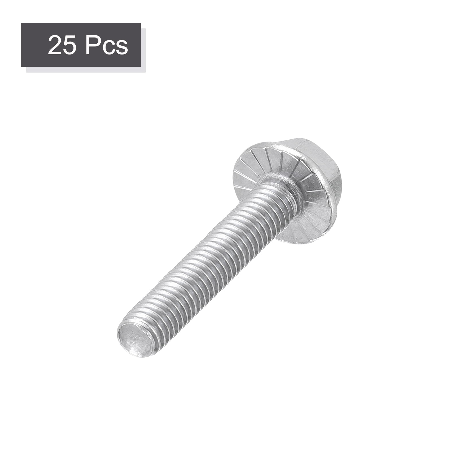 M5x30mm Hex Flange Bolts 304 Stainless Steel Polishing 25 Pack