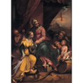 thumbnail image 2 of Denys Calvaert 11x14 Gold Ornate Wood Frame and Double Matted Museum Art Print Titled - Mystic Marriage of Saint Catherine (1590), 2 of 4