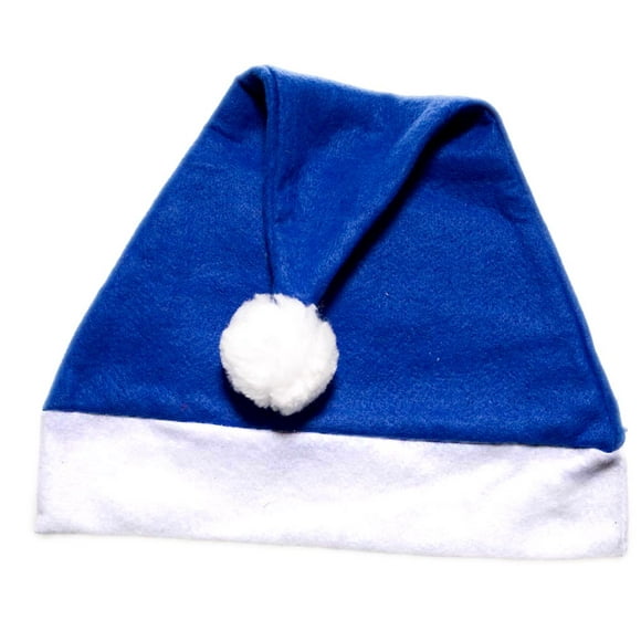 Economy Felt Adult Hanukkah Holiday Santa Costume Hat, Blue, One-Size 7.25" Dia