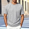 thumbnail image 3 of Luvrsol Big & Tall Mens T-Shirts Solid Crew Neck Basic Cotton Short Sleeve Tees Layering Shirts M-5XL, 3 of 4