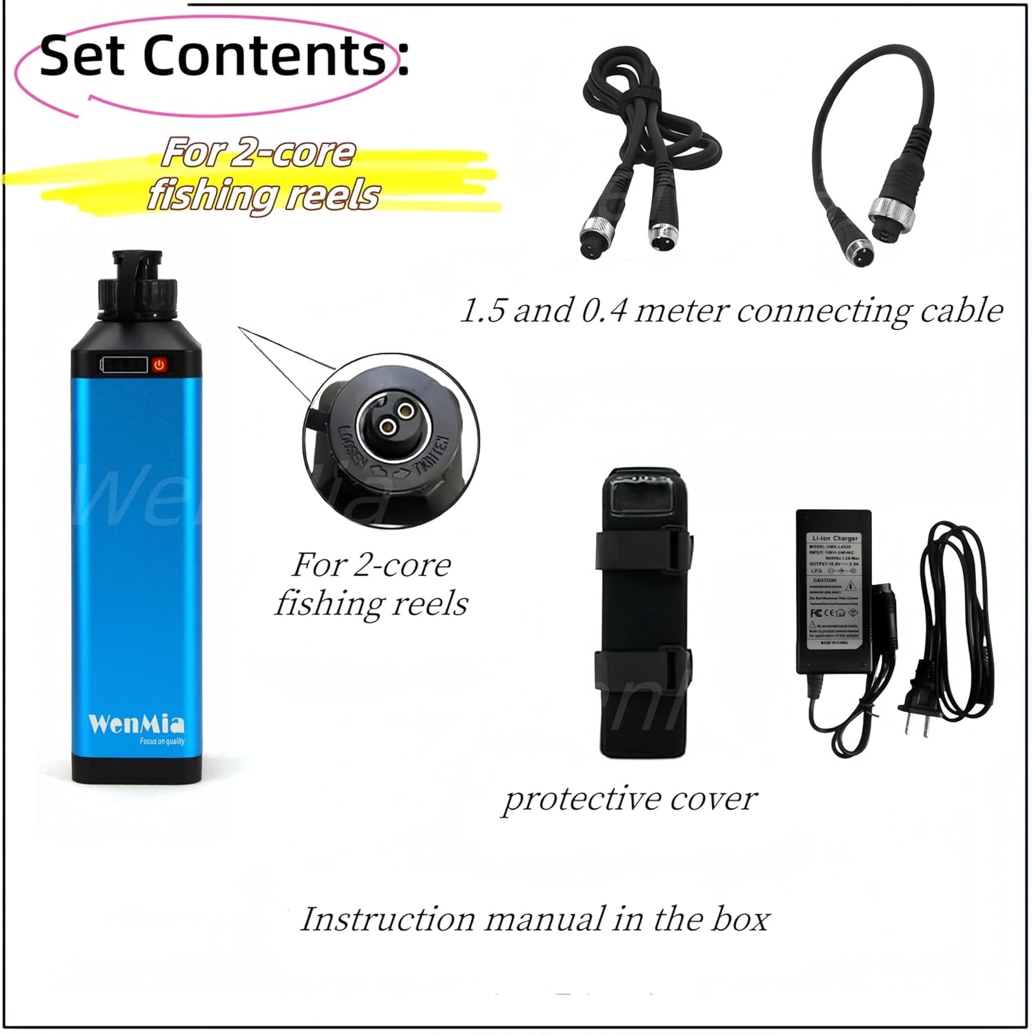 14.8V Super Mini Electric Fishing Reel 10000mah Battery IP68 Waterproof Aerospace Aluminum Body Compatible for Da*iwa and Portable Design
