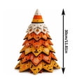 thumbnail image 3 of Halloween Quilted Fabric Tree for Tabletop Decor, Candy Corn Style Layered Patchwork Ornament for Indoor Home Display, DIY Seasonal Craft Kit, 11.8 Inch, 3 of 7