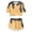 Black, variant on Girls Sporty Outfit Sets Short Sleeve T Shirt Shorts Printed Play Girls Spring Clothes,Purple,Size 6 -7 Years