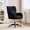 Black, variant on Noble House Sheila Teddy Fabric Swivel Office Chair, High Back Desk Chair with Lumbar Pillow & Storage Pockets, Ivory