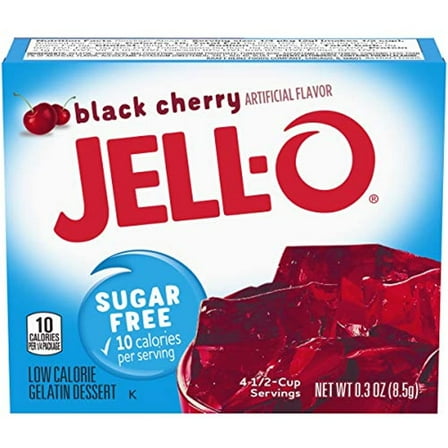 Jell-O Black Cherry Sugar-Free Gelatin Mix (0.3 Oz Box)