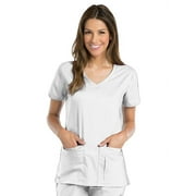 Grey's Active Women's 4 Pocket Knit Side Panel V-Neck Scrub Top - 41423X