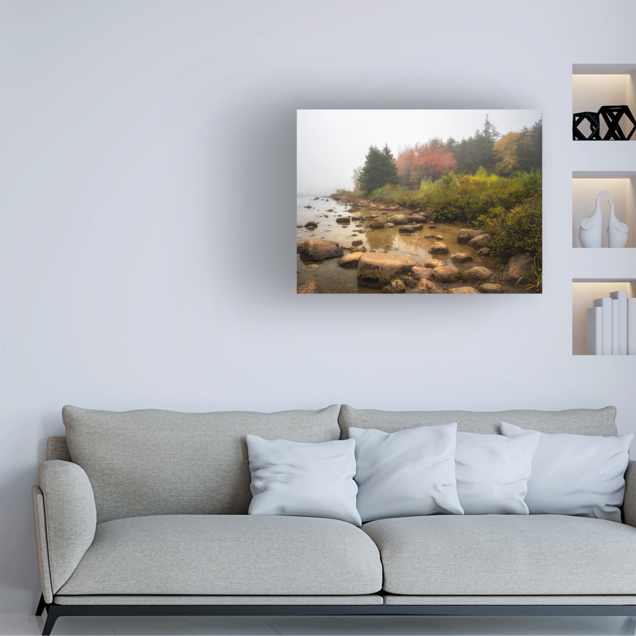 Canvas Wall Art - Danny Head 'Misty Maine' Wall Art for Living Room, Bedroom, or Office Décor by Trademark Fine Art - 24 x 18 Inches