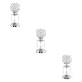 thumbnail image 4 of Wweixi Luxury Crystal Candle Holder Pillar Candlestick Ceremony Stand Decor Table Silver S 3Set, 4 of 6