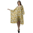 thumbnail image 3 of Moomaya Womens Georgette Short Beach Kaftan Beachwear Bikini Coverup Midi Dress, 3 of 6