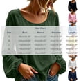 thumbnail image 3 of Admvng Top for Women Linen Cotton Long Sleeve Casual Round Neck Pullover Blouse, 3 of 7