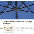 thumbnail image 6 of NIAIZEK 11 Navy Curved Cantilever Patio Umbrella with Base, 360° Rotating Offset Hanging for Garden, Pool, Backyard, Deck, 6 of 7
