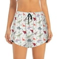 thumbnail image 4 of Lsque Cute Dinosaur Printed Women's Running Shorts with Liner Pockets,Elastic Quick Dry Workout Athletic Gym Yoga Shorts,Womens High Waist Shorts-X-Large, 4 of 9