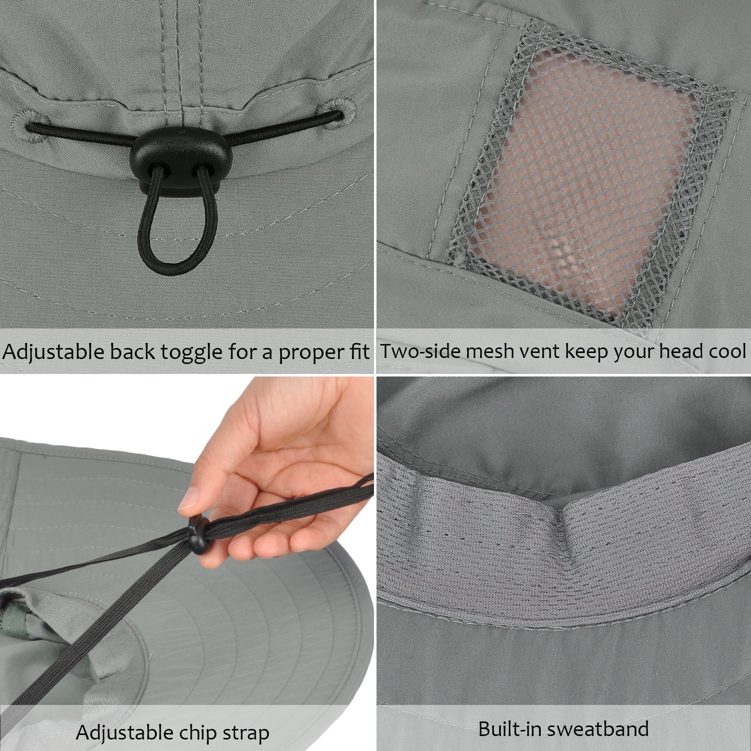 UPF 50+ Floppy Sun Hat with Adjustable Fit and Mesh Vents Seven Seas Mesh Safari UPF 50+ Packable Sun Hat – Panama Jack® main image 4