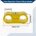 thumbnail image 4 of Unique Bargains Hose Separator Clamp Fitting Adapter/ Pipe Tube Line Separator Clamp Tooling AN4 11mm 4pcs Gold Tone, 4 of 6