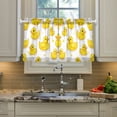 thumbnail image 2 of Yayeee Kitchen Curtains Tier Pair Light Filtering 27"x24" Rod Pocket Short Cafe Window Panel, Yellow Rubber Ducks, 2 of 7