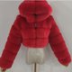 thumbnail image 1 of Abrigos y chaquetas de piel sintética recortados peludos de alta calidad para mujer, abrigo superior esponjoso con capucha, chaqueta de piel de invierno, abrigo femenino, 1 of 4